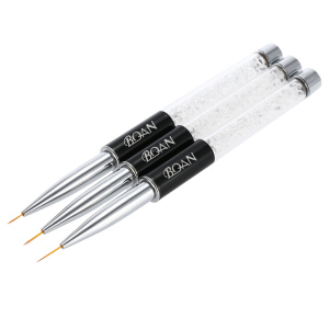 Nylon Haircrystal Acrylic Nail Art Brushes UV Gel Painting Line Brush